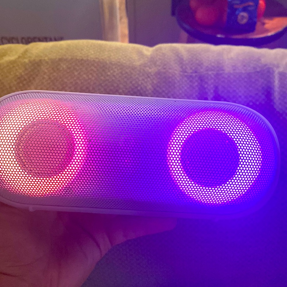 Speaker color purple led speaker portable